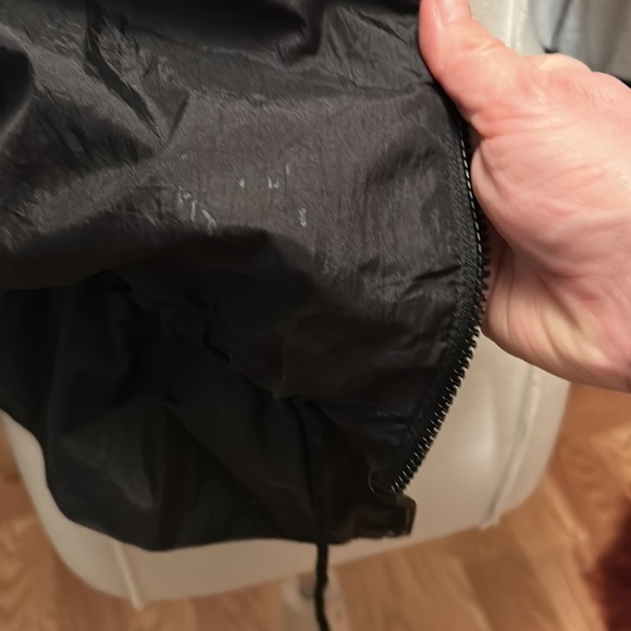 Vintage 80s Zip Up Metallic Gold and Black Draw String Track Jacket Women Size L - Picture 10 of 15